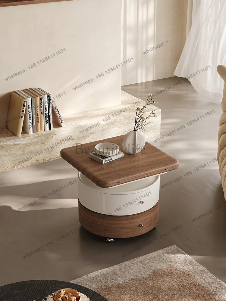Italian light luxury liftable folding coffee table cream wind multi-functional integrated living room coffee table Factory Direc