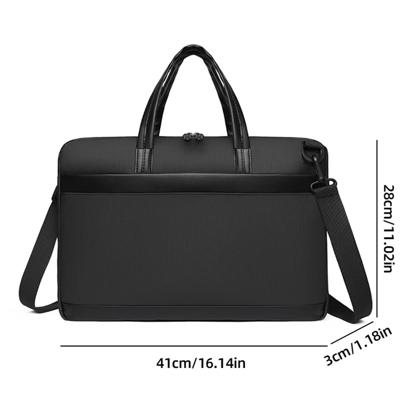 Men Business Briefcases with Trolley Handle Outdoor Travel Portable Large Storage Office Shoulder Bag Laptop 15.6-in Handbags