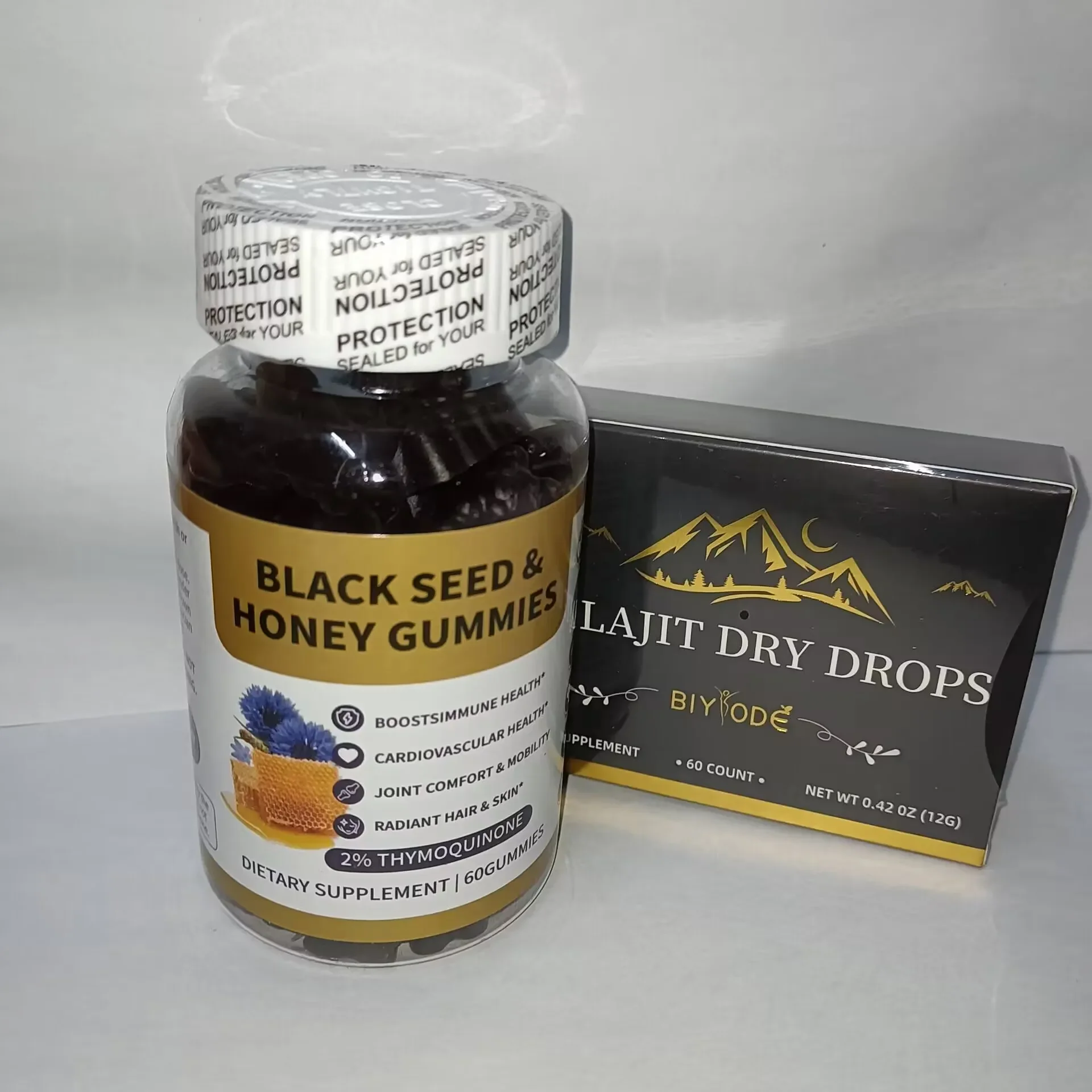 

1 bottle of honey black seed oil gummies+1 box of Xilaizhi capsules improve cardiovascular health and enhance immunity