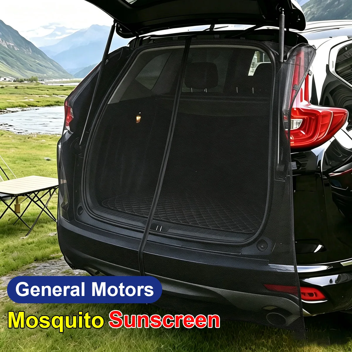 1 Stück Auto-Kofferraum-Mückenschutz, SUV-Kofferraum-Mückennetz, magnetischer Kofferraum-Sonnenschutz, Heckklappen-Mückenschutz, Heckklappen-Mückenschutz – Detail 4