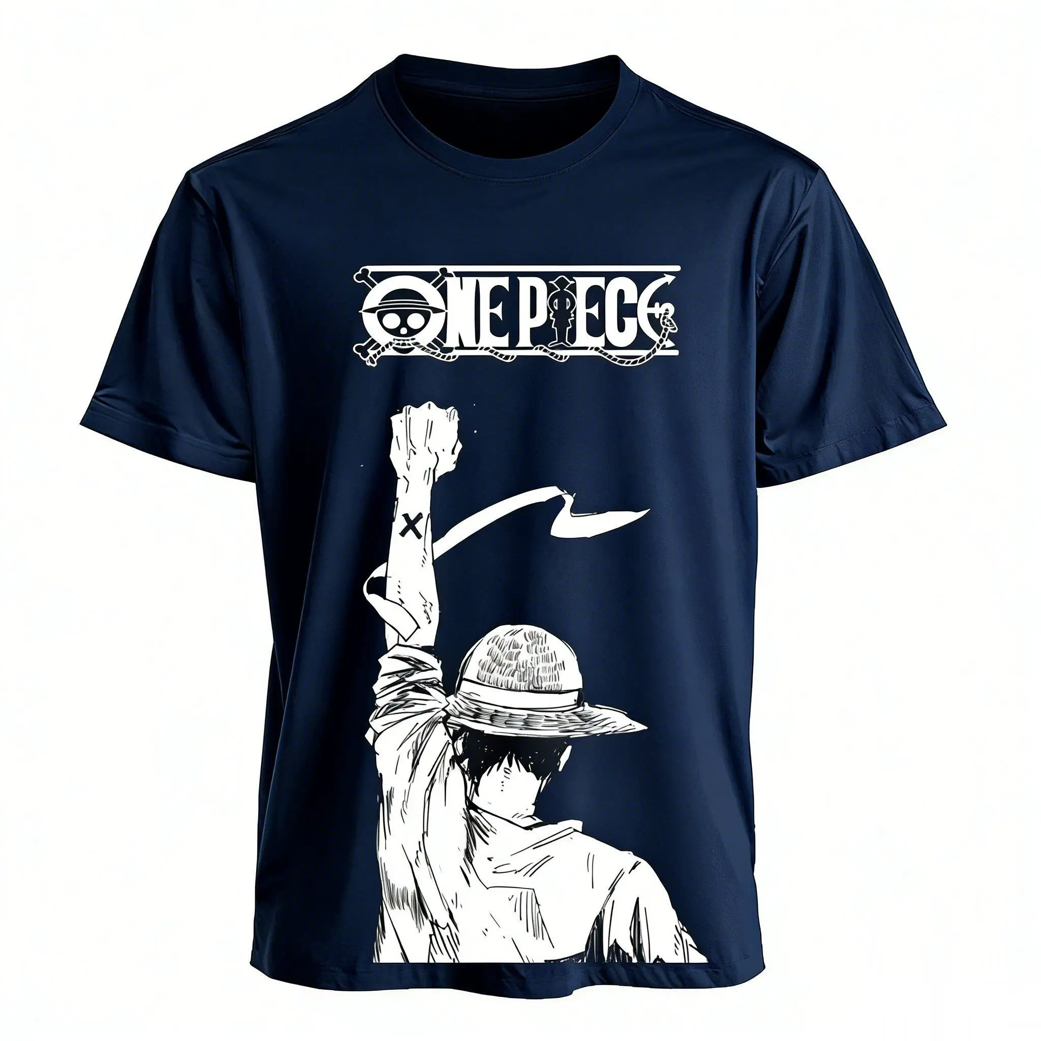 قطعة واحدة أنيمي تي شيرت الرجال النساء 2026 الصيف القطن قصير الأكمام بلايز عادية الجرافيك المحملة القرد D لوفي مطبوعة الشارع الشهير Y2k #1