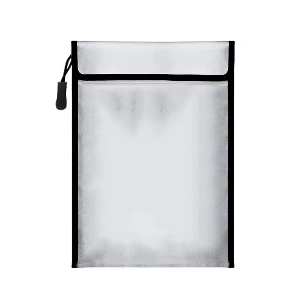 

Waterproof Fireproof Document Bag S/M/L Portable Safety Cash Storage Pouch Heat-resistant Signal Blocker Portable File Briefcase