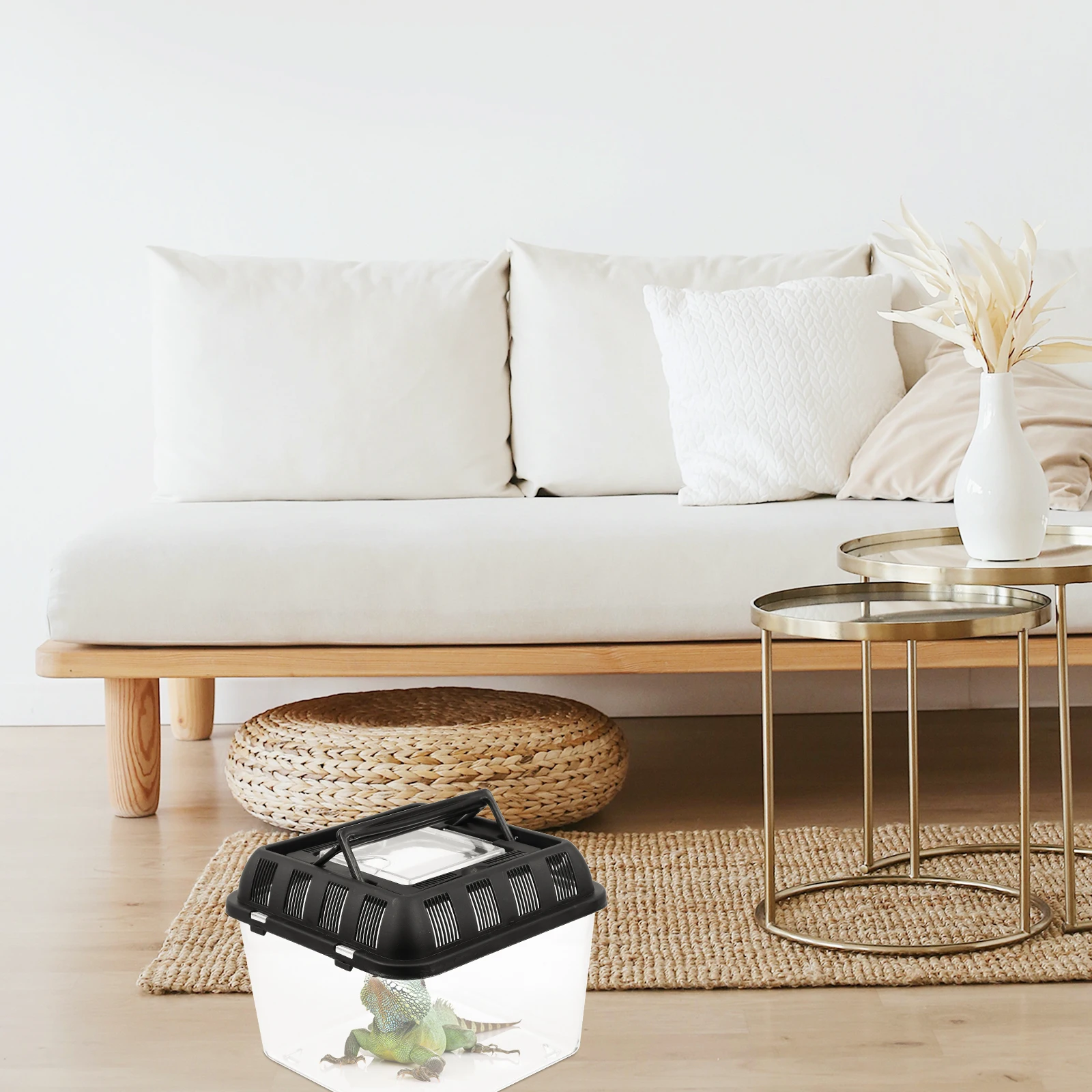 

Portable Reptile Breeding Box Spider Snake Container Feeding Case for Baby Pet Transparent Durable Plastic Storage Climbing Tank