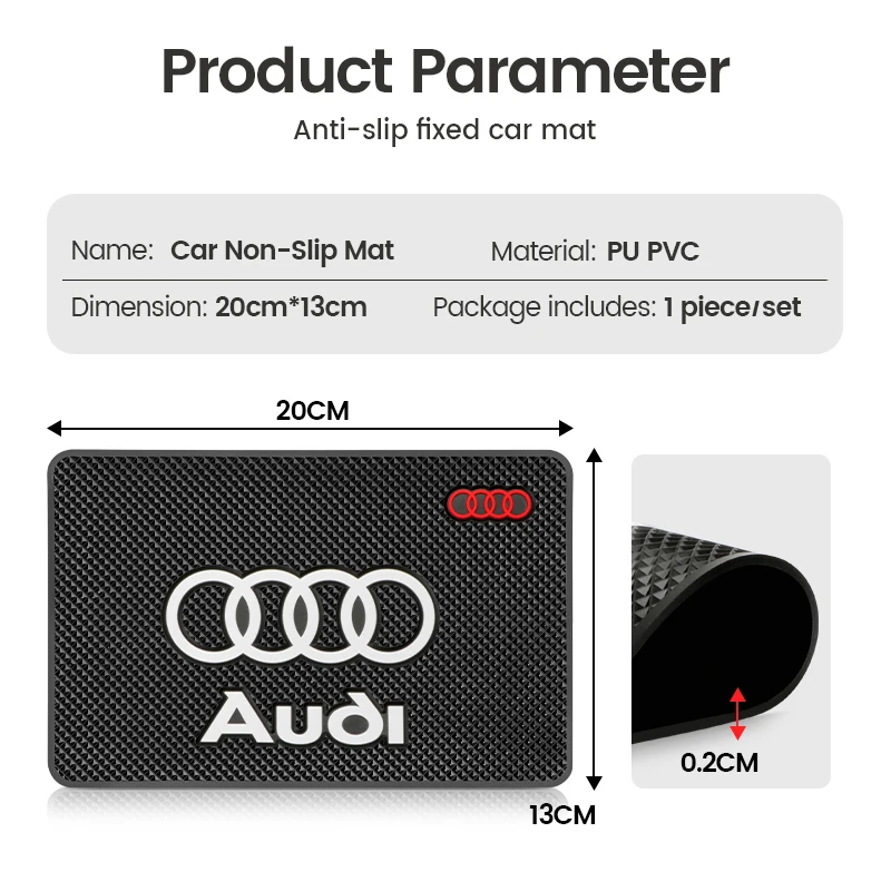 Car Anti-Slip Mat Dashboard Sticky Pad Non-slip Mat Holder For Audi Sline S3 S4 S5 S6 S7 RS Q7 Q5 Q3 A4 B8 8P A3 A6 C7 A5 A6L