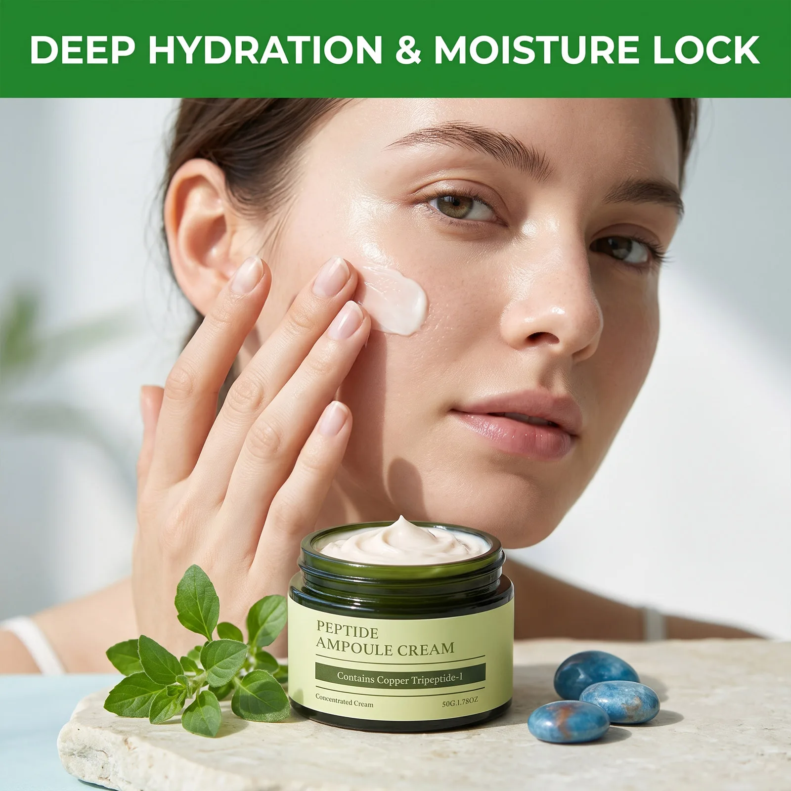 Copper Peptide Moisturizing Cream Nourishing Smooth Radiant Glow Hydrating Soft Silky Anti Aging Cream for Face Body Care