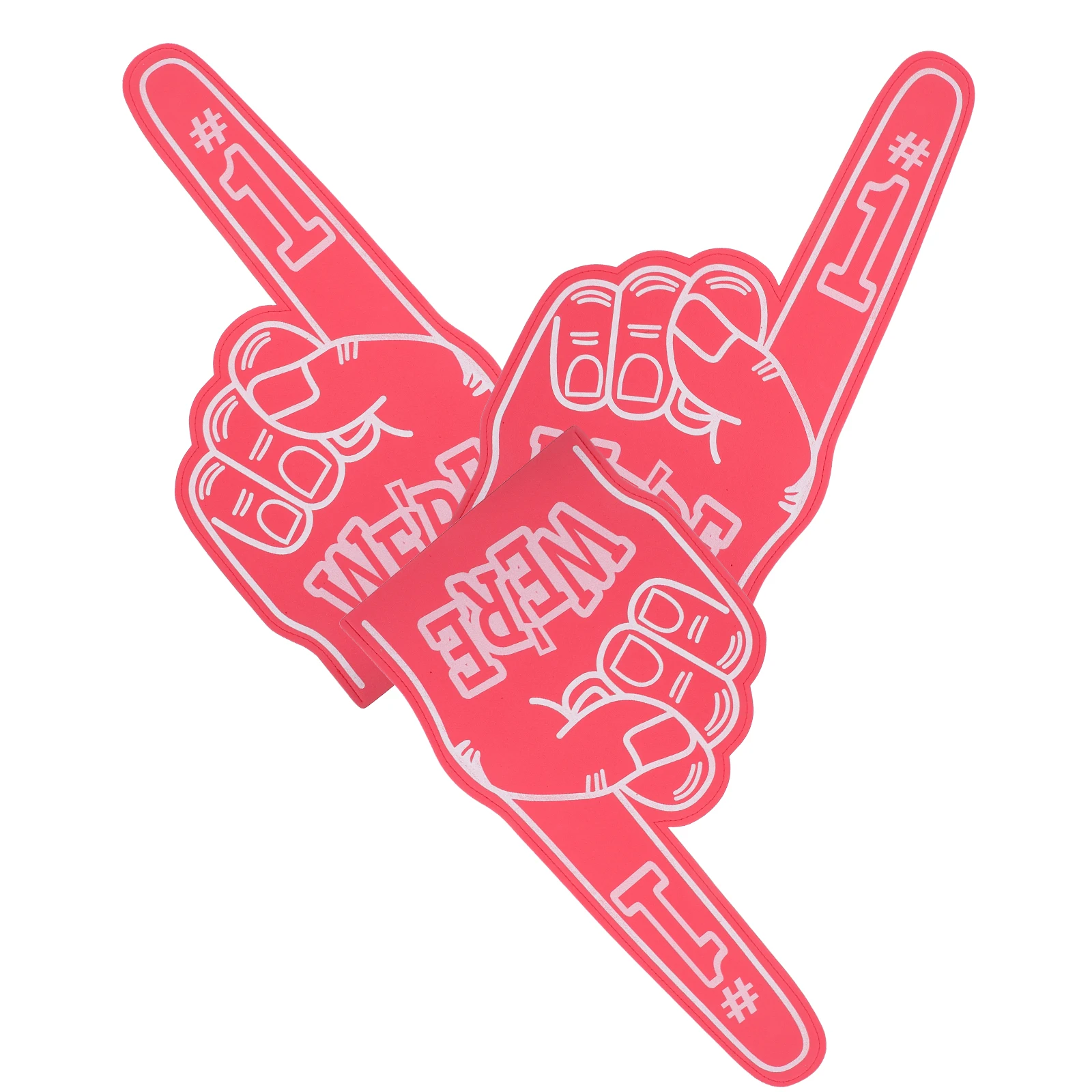 

3Pcs Foam Fingers Smooth Reusable Cheer Props for Basketball Football Baseball Tennis Youth Party Celebration Event