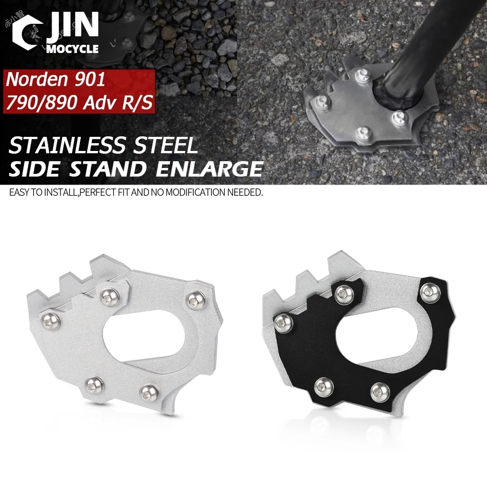 

For Husqvarna Norden 901 SIDE STAND 901Norden 2022 2023 890Adv R S 2021-2023 Motorcycle Kickstand Side Kick Stand Pad Plate Base