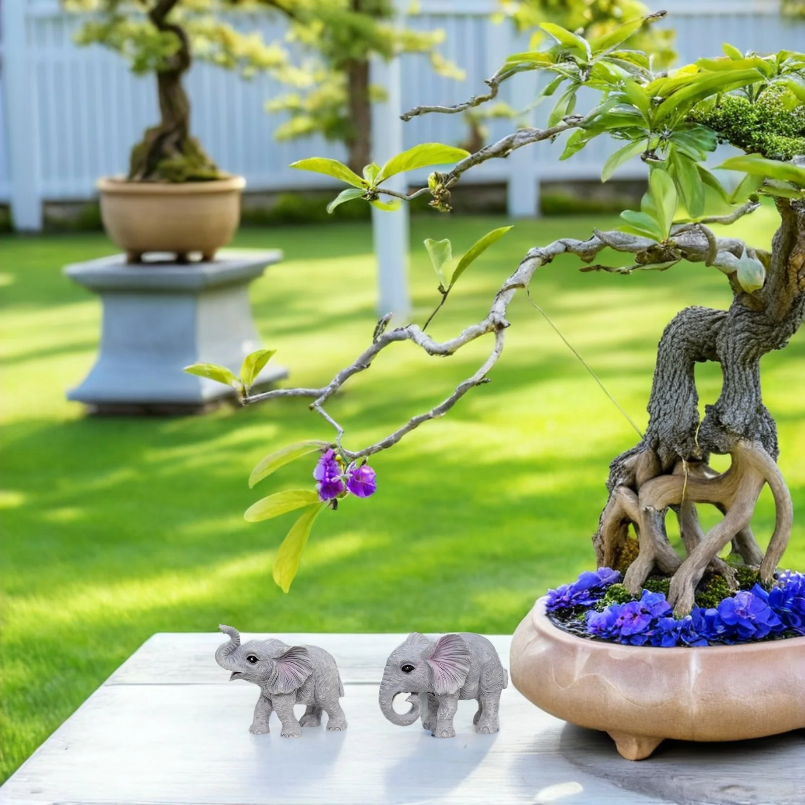 

6pcs Mini Elephant s Resin Cute Animal Statue for Planters Home Courtyard Decor Micro L Accessory