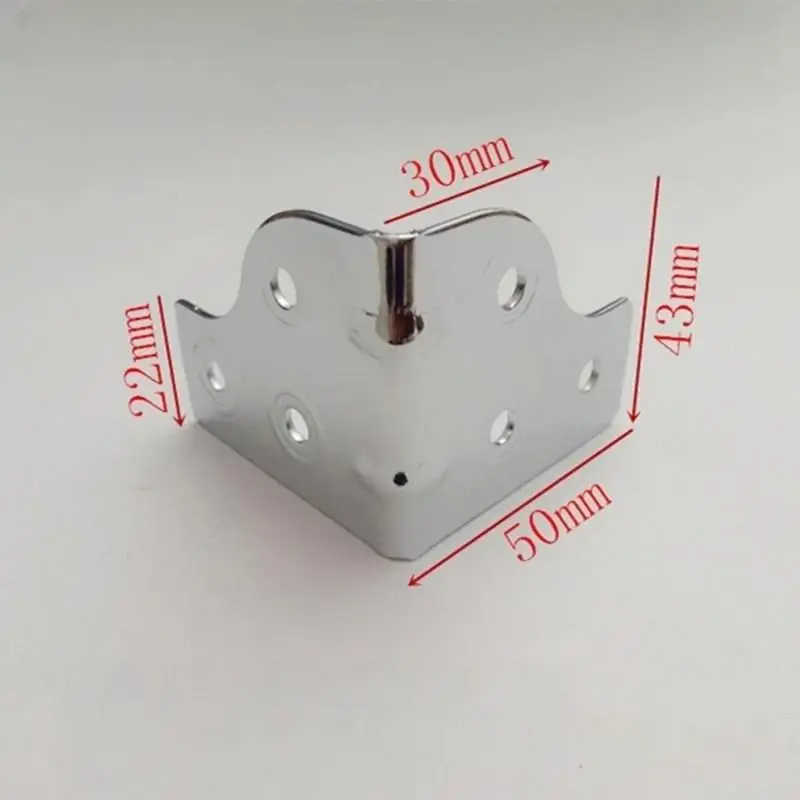 6 Hole Reinforced Metal Corner Bracket Angle Code Hardware Fitting For Tool Case Aviation Cabinet Reinforce Repair