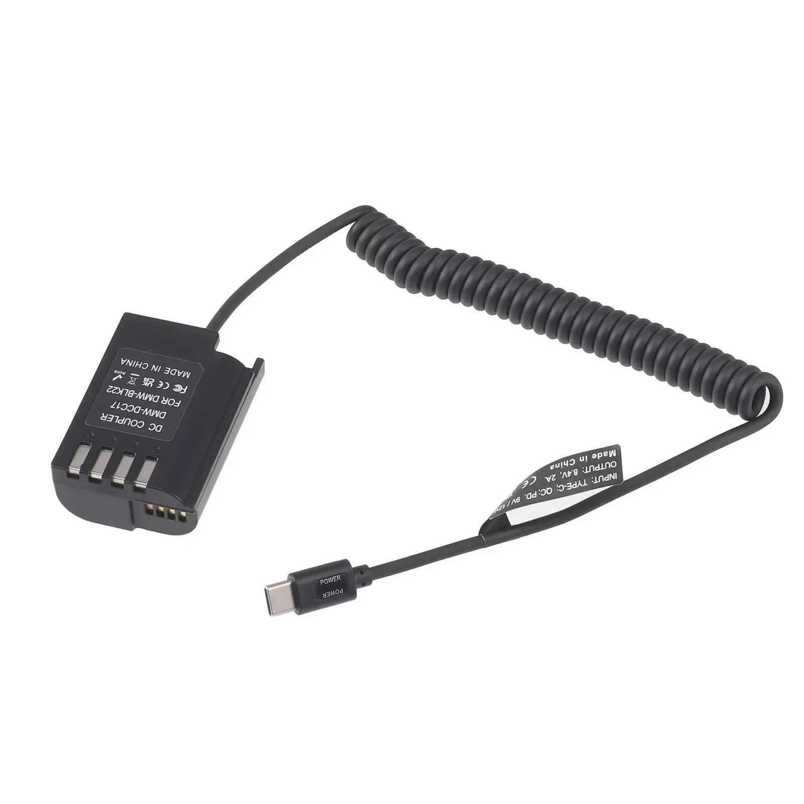 DMW-DCC17 DMW-BLK22 Dummy Battery Type-C PD 9V Power Adapter For Panasonic GH3 GH4 GH5S G9 S5K S5M2 GH5M2 GH6 Camera Accessories