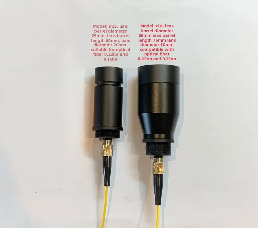 FC interface SMA905 interface D80 fiber focusing mirror, adjustable focus