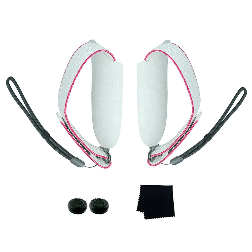 Accessoris Set Adjustable Active Straps Replacement Kit Metal Ring Buckle Lens Cloth Joystick Caps for Meta Quest 3 Controller