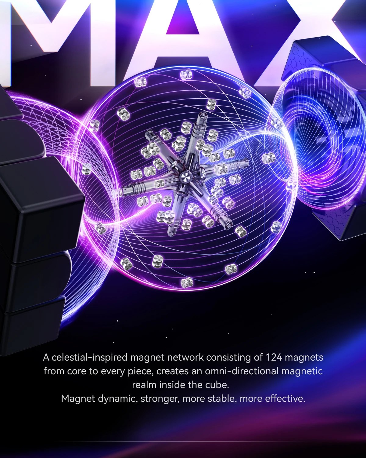 2025 NEW GAN16 Maglev Max UV 3x3 Magnetic Magic Speed Cube Gan 16 UV Professional Fidget Toys Cubo Magico