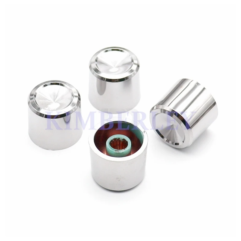 5PCS 19 X 16 Silver Water Plated Knob Cap Potentiometer Switch Cap Power Amplifier Volume Knob Cap Electronic Device Cap