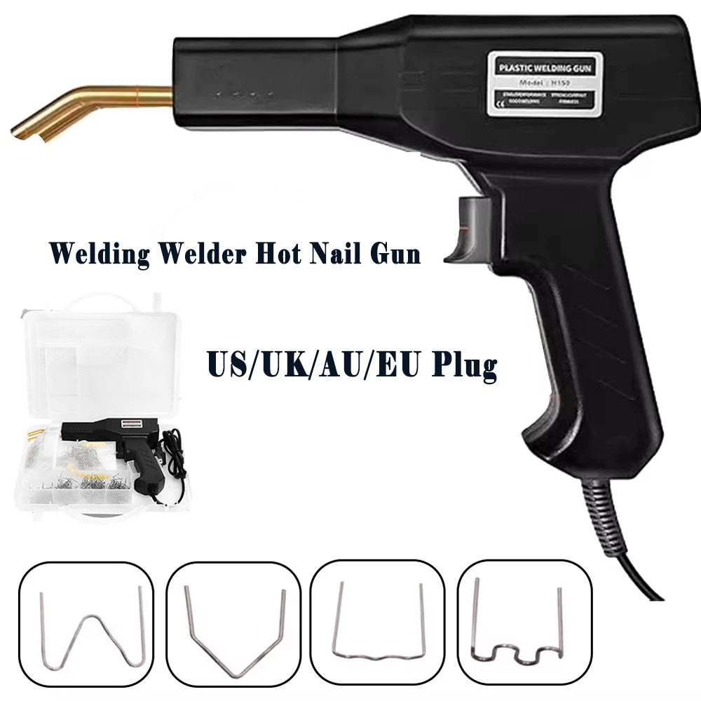 

Тепловая пушка 50 Вт, сварочный пистолет для пластика, паяльник для бампера, скобы для ремонта бампера, набор инструментов для ремонта автомобиля, горячий степлер, сварочный аппарат для пластика