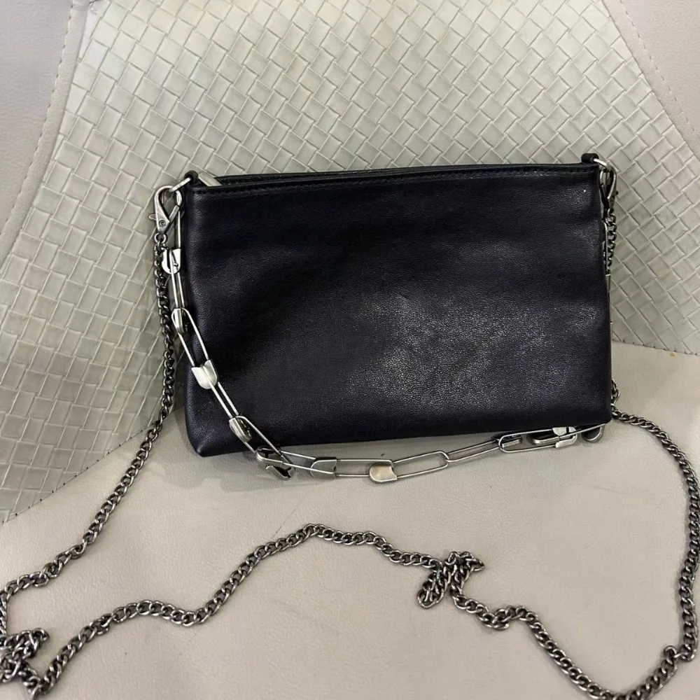 2026 New Retro First-layer Cowhide Chain Bag Spice Girl Leather Small Square Unique Texture Personalized Trend Fashion Armpit