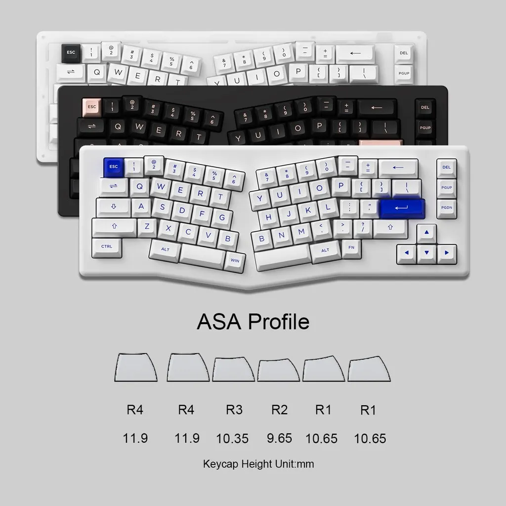 AKKO-ACR PRO Teclas Alice Plus, 68, 81 Teclas, Hot-Swap Wired RGB, Teclado de computador Gaming Mecânico, PBT Montado em Junta, Keycaps de Perfil ASA