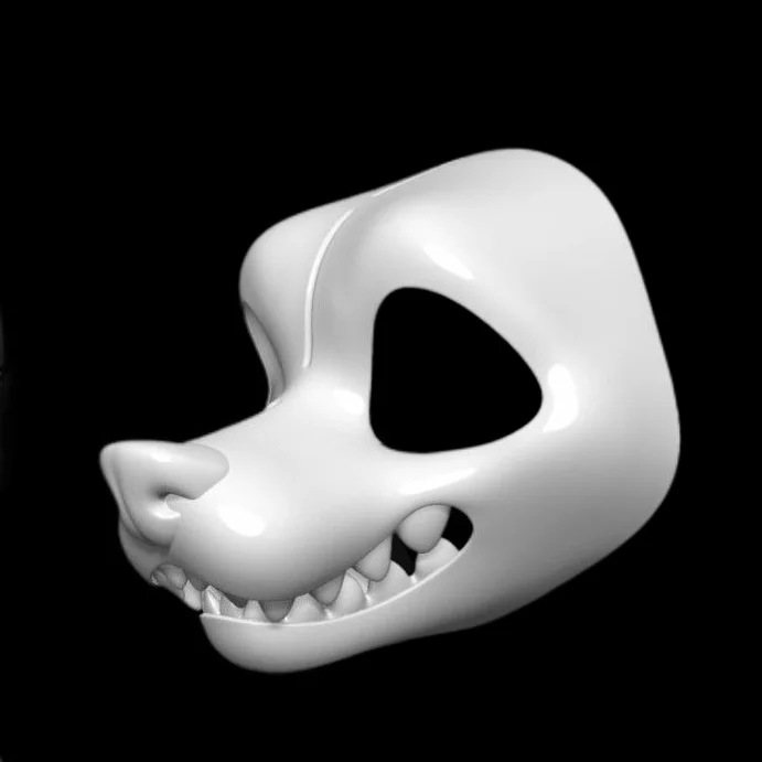 Fursuit American Style Head Base Realistic Conventional Canidae Beast Skull PETG Material Furry Head DIY Cosplay Anime Accessori 2