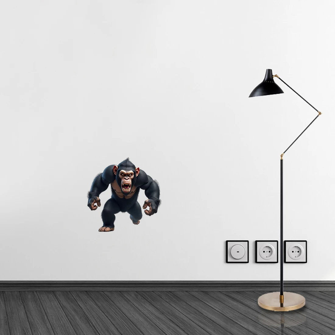 Three Ratels CG164 Chimpanzee Cartoon Animal Wall Stickers for Home Decoration Computer decals Luggage Stickers