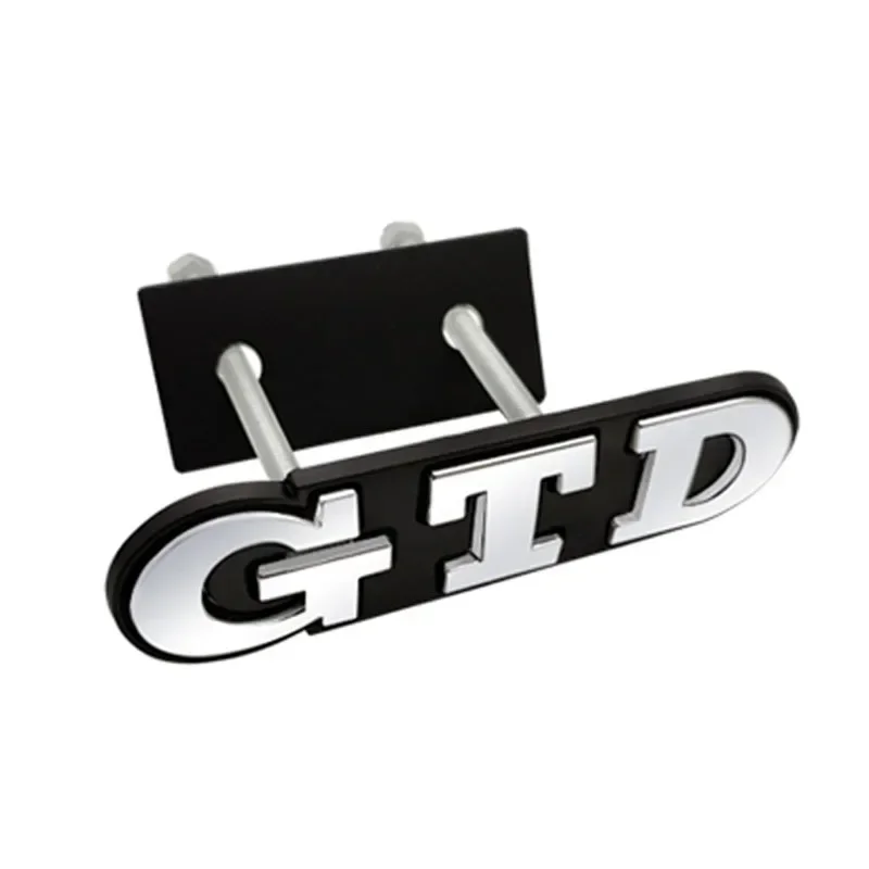 3D Metal GTD Front Grille Badge Emblem Sticker for VW Polo Golf 5 6 7 CC Passat Jetta MK4 MK5 MK6 Car Styling