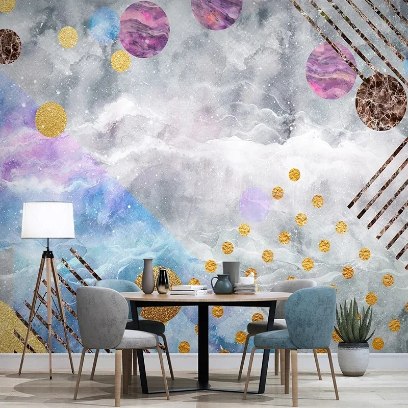 Custom Any Size Mural Wallpaper Modern 3D Geometric Decorative Painting Living Room TV Background Wall Paper Papel De Parede 3 D
