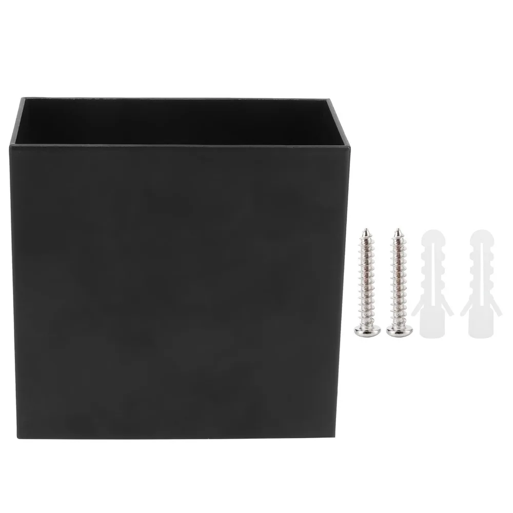 Modern Hardwired LED Wall Light Black Shell Square Indoor Wall Lamp Aluminum Alloy AC 85-265V Wall Sconce Balcony