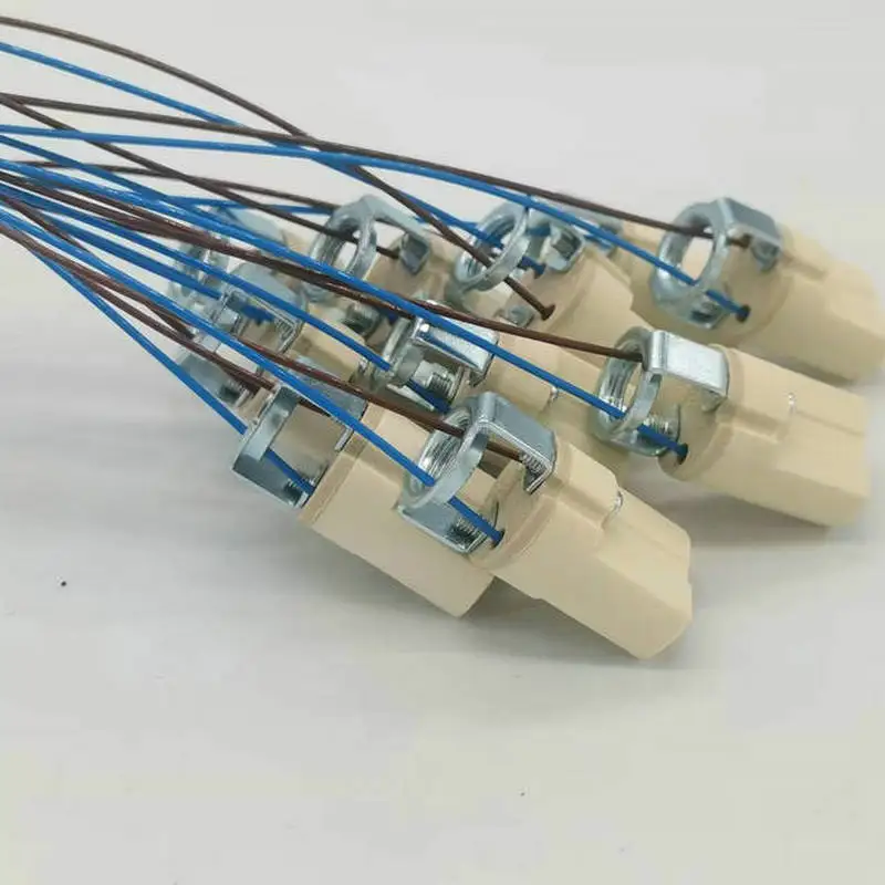 

10pcs Pack G9 Base Bulb Socket 20cm Blue Brown PTFE Wire Bracket Lamp Holders Wiring To Lampholder