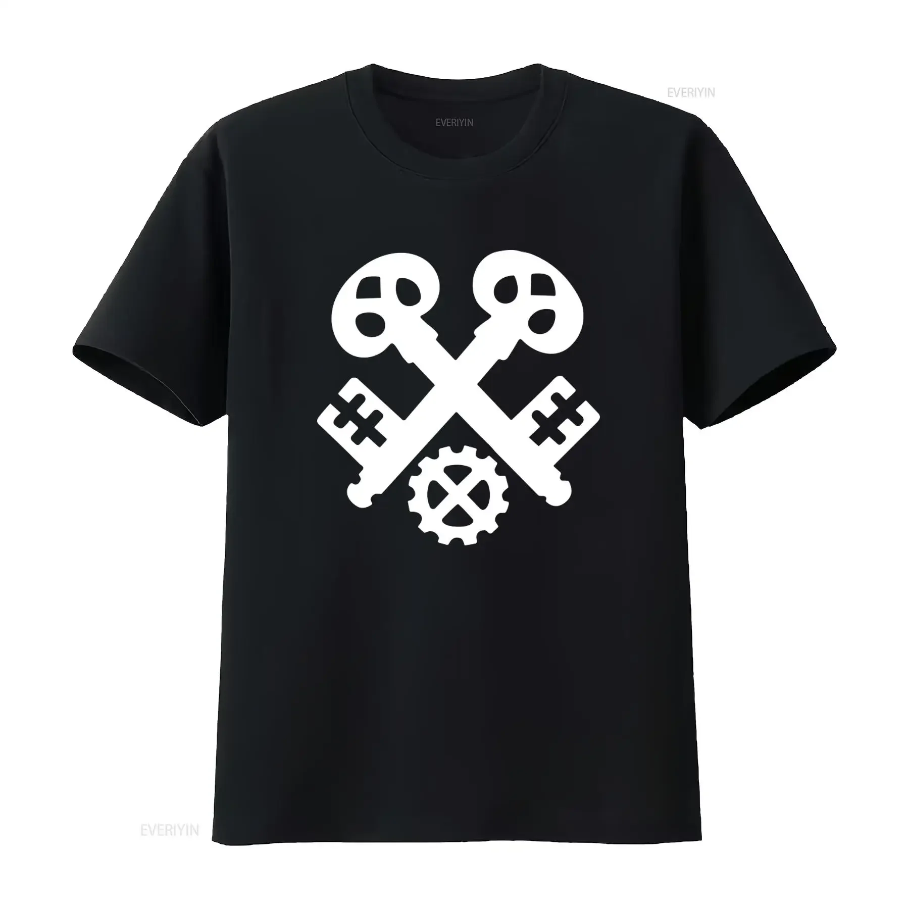 Mens T Shirt Locksmith Guild Coat of Arms Logo I Sayings Fun Design Available Up to 5XL vintage Washed Comfortable Unisex