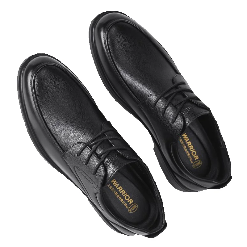 Pull-back Shoes Men's Black Leather Shoes 2026 Spring New Trendy Versatile Leather Shoes Casual Leather Shoes Shiny Shoes_vogvips.com