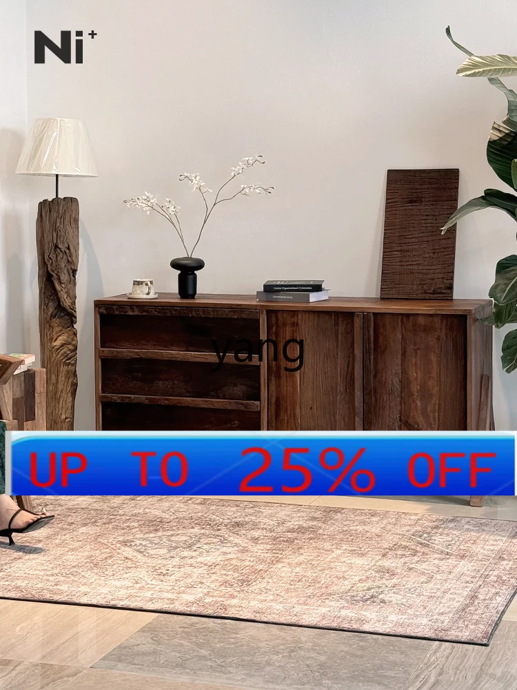 

LMM all solid wood dining side cabinet retro medieval homestay club storage entrance cabinet