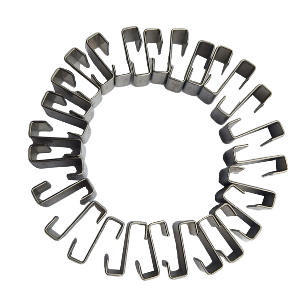 A67P-25Pcs Stainless Steel Z-Lap Type Greenhouse Glazing Clips Garden Supplies Clips