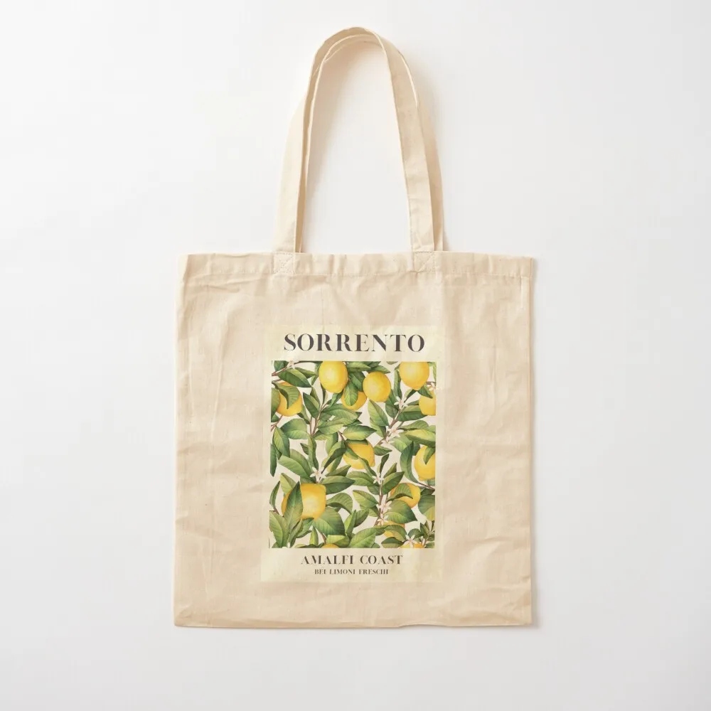 

Sorrento Lemon Amalfi Tote Bag Lady bags shopper bag woman foldable reusable bag Women's shopper Canvas Tote