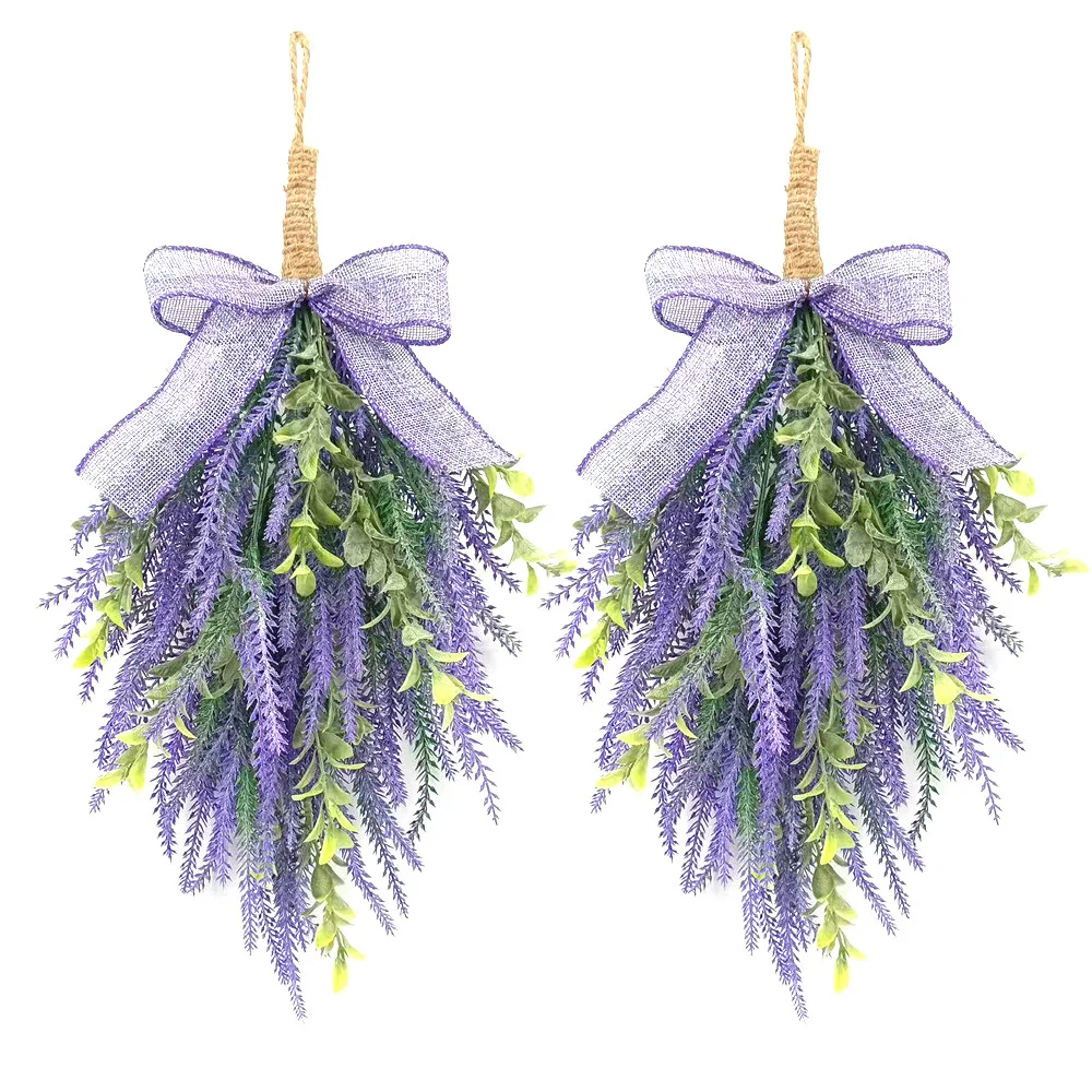 

Simulated Lavender Wall Hanging Fake Green Plants Christmas Halloween Home Outdoor Decoration Door Hanging