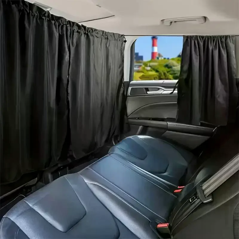 Automotive Window Privacy Curtain Set Sunblock UV Protection for Rest Travel Night Camping Use 2 or 4pcs