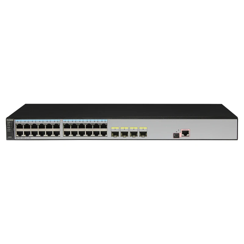 

Sealed new S5700S-28X-LI-AC 24 Ethernet 10/100/1000 ports 4 10 Gig SFP+ AC 110/220V Network Switch