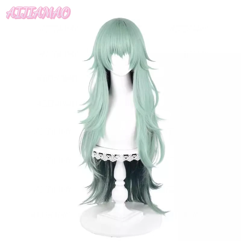 Parrucca Cosplay di alta qualità Takatsuki Sen Anime 95cm lunghi capelli ricci sfumati verdi capelli resistenti al calore parrucche donna festa di Halloween