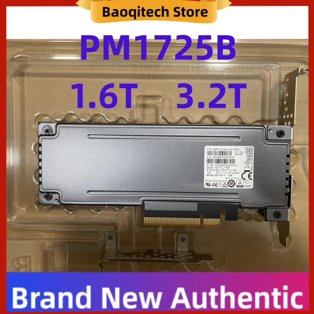 HPE 레노버 PM1725B pm1725 1.6T 3.2T AIC 플러그인 솔리드 스테이트 드라이브, 삼성 SSD용 PM1725b U.2, PCle4.0 x 8, 정품 신제품