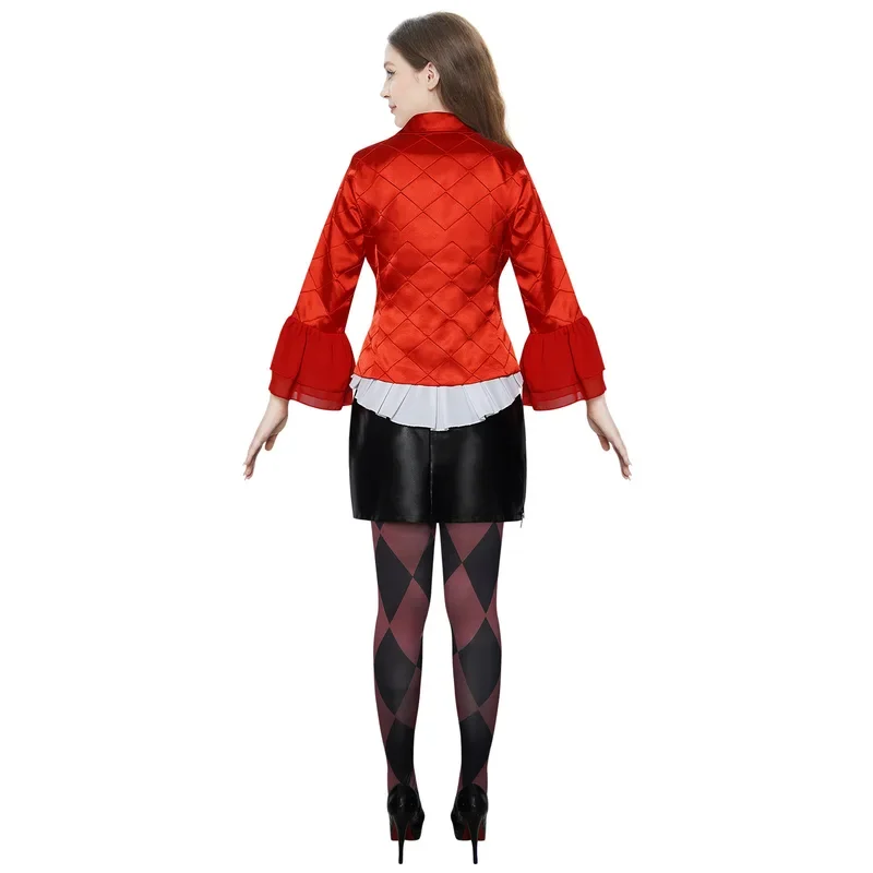 

EE01 Movie Joker 2 Cosplay Costume Adult Women Lady Shirt Pants Red Coat Wig Suits Women Halloween Carnival Party Costume ou&0Ww