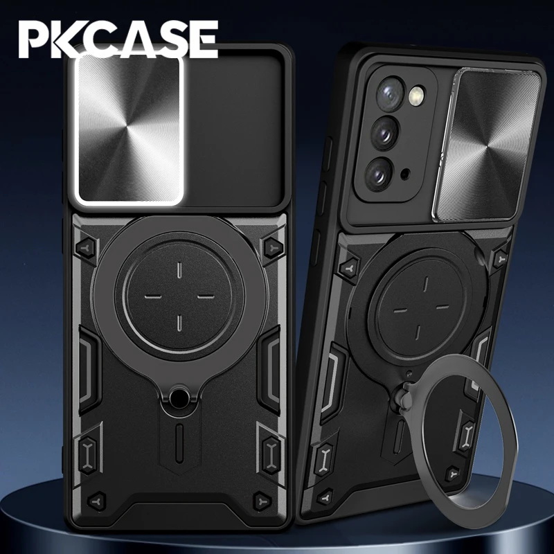

PKCASE Slide Camera Lens Case For Samsung S22 Plus Note 20 Ultra F16 Stand Cover For Galaxy A71 A51 M16 M54 M34 M53 M33 M23