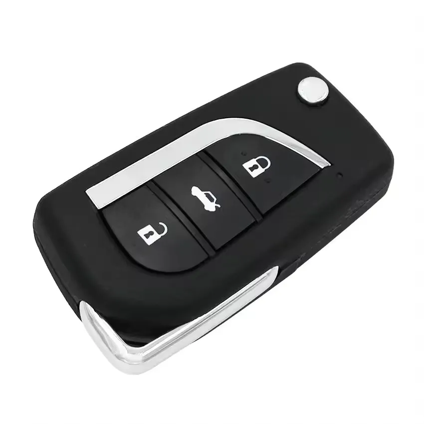 KEYECU Replacement New Upgraded Remote Key Fob 433MHz 4C for Toyota Yaris Avensis Corolla Carina P/N: 89071-0D010 + TOY47 blade