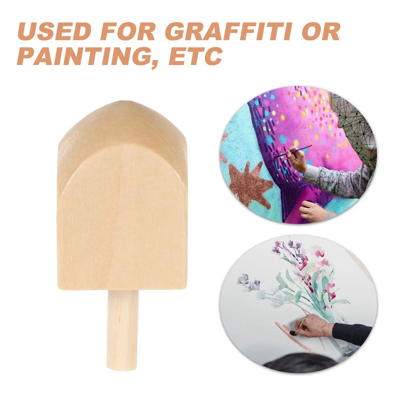 10 قطعة خشبية ل Hanukkah غير مصبوغ قطع علوية فارغة لتقوم بها بنفسك الحرفية الاطفال الخشب الغزل القمم التعليمية هدايا الحفلات #2