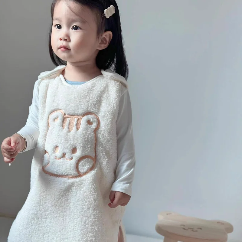 أكمام الكرتون المطرزة الفانيلا ملابس خاصة ، الطفل كيس النوم ، الفراش ، الدافئة ، مريحة ، الوليد ملابس المنزل ، الشتاء #5