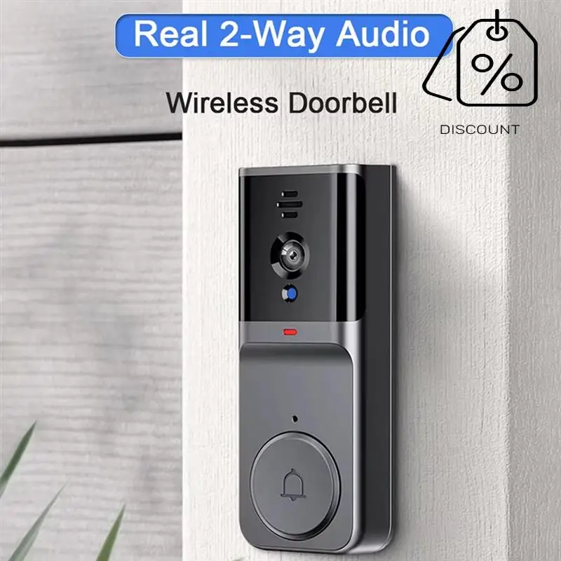 ABMF-جرس باب يتضمن شاشة عرض فيديو مع شاشة IPS 4.3 بوصة 2-Way Audio 2.4Ghz كاميرا جرس الباب لتسجيل الاتصال الداخلي المرئي مع هوائي