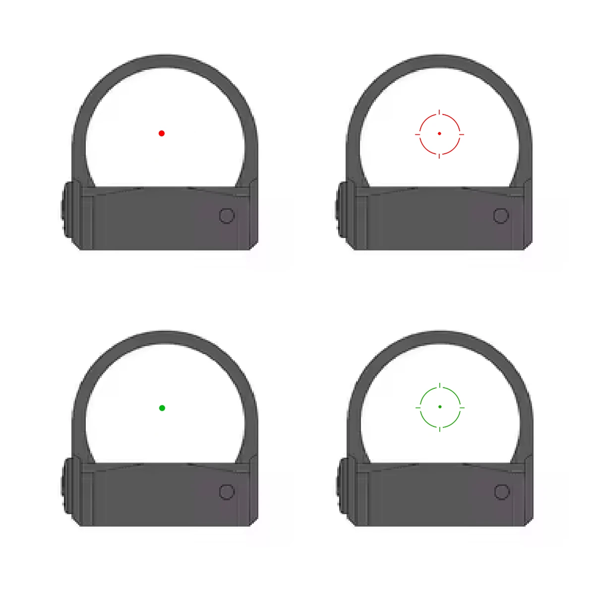 100% Genuine Red Dot Sight Multi-Reticle Closed Emitter Red Dot Sight 16mm Hunting Reflex Sights for Pistol/Rifle