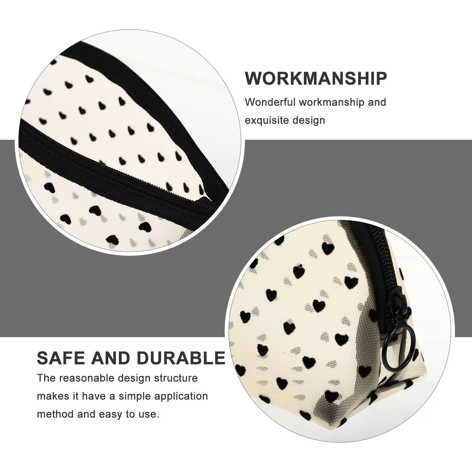 

2 Pcs Love Bag Pouch Toiletry Storage Portable Makeup Travel Cosmetics Organizer Outdoor