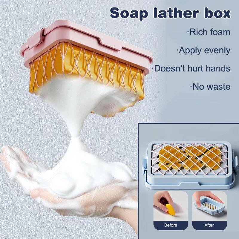 Multifunctional Soap Box High Elasticity Mesh Hand-free Non-slip House Bathroom Soap Box Keep Drying Soap Storage Soap Container