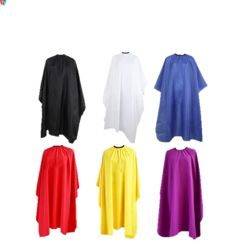 Multifunctional Black Hairdressing Coat Anti fouling Neckline Hairdress Gown with Buckle Haircut Cloth Comfortable Haircut Cape