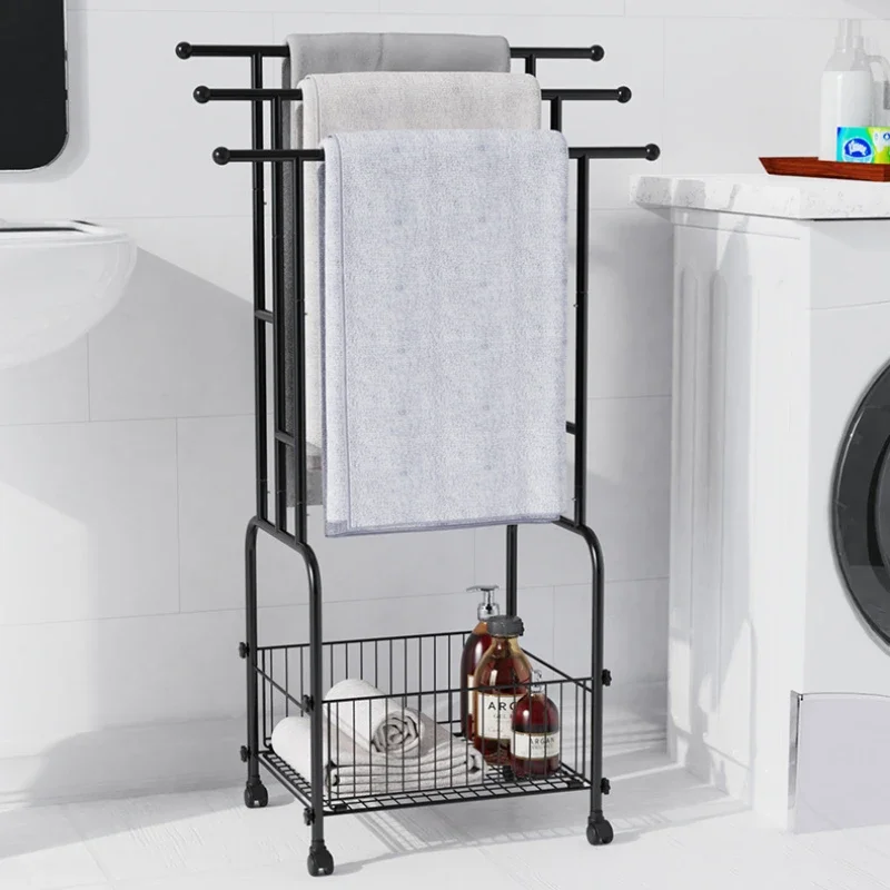 

Multi-layer Towel Rack Home Nordic Dirty Clothes Basket Fashionable and Simple Iron Bathroom Storage Rack Commercial Hotel