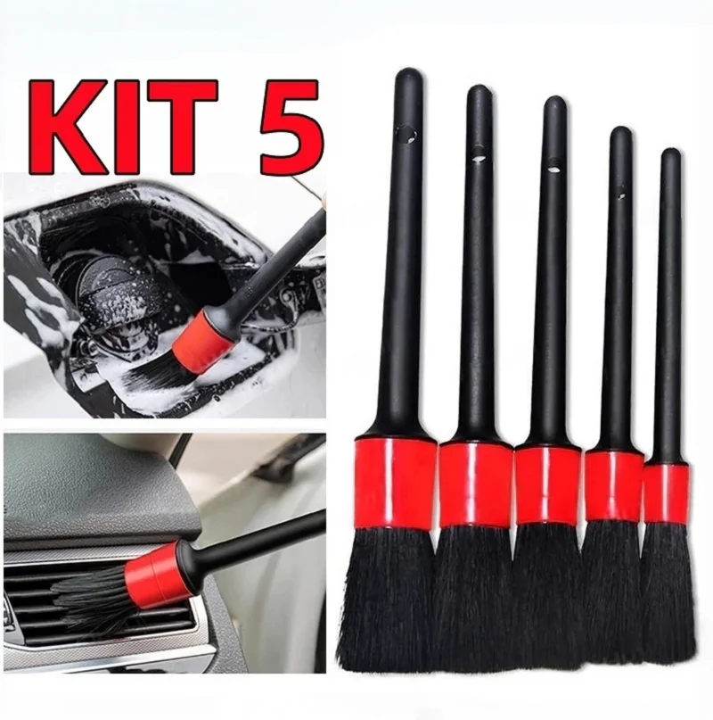 5 Pieces Different Sizes Automotive Game Car Cleaning Brush Set