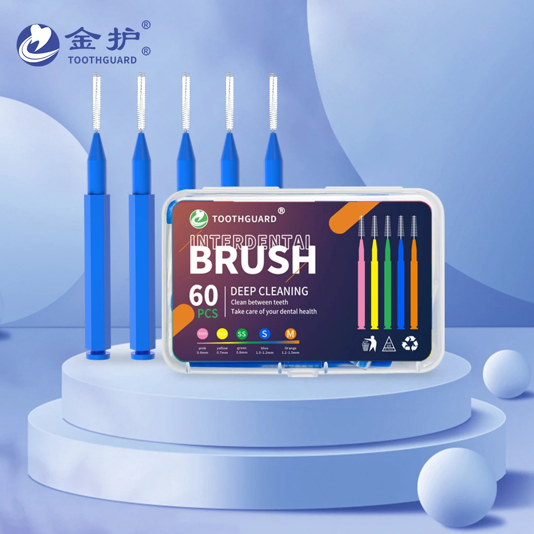 60pcs Interdental Brush for Orthodontic Teeth Braces Clean Between Teeth Ultrathin Soft Brush Toothpick Cleaning Dental Bracket